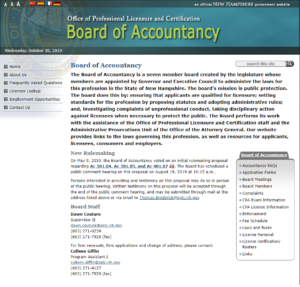 New Hampshire Board of Accountancy